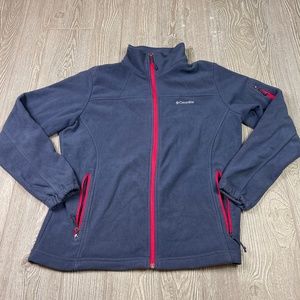 COLUMBIA Fleece Full Zip Lightweight Athletic Jacket